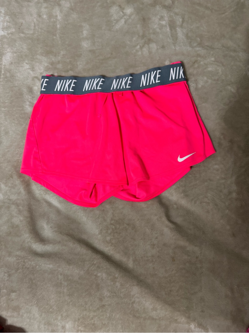 Nike Women’s Neon Pink Athletic Shorts with Branded Waistband